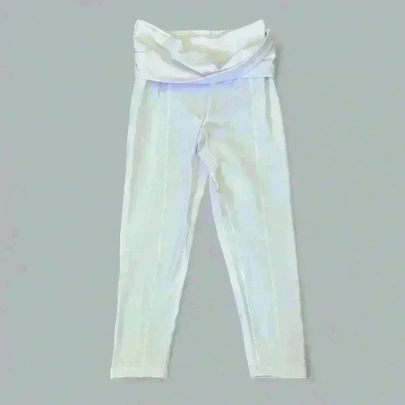 Free People Movement Hang Ten Crop Leggings Women’s Small White Stretch Pants - Picture 3 of 7